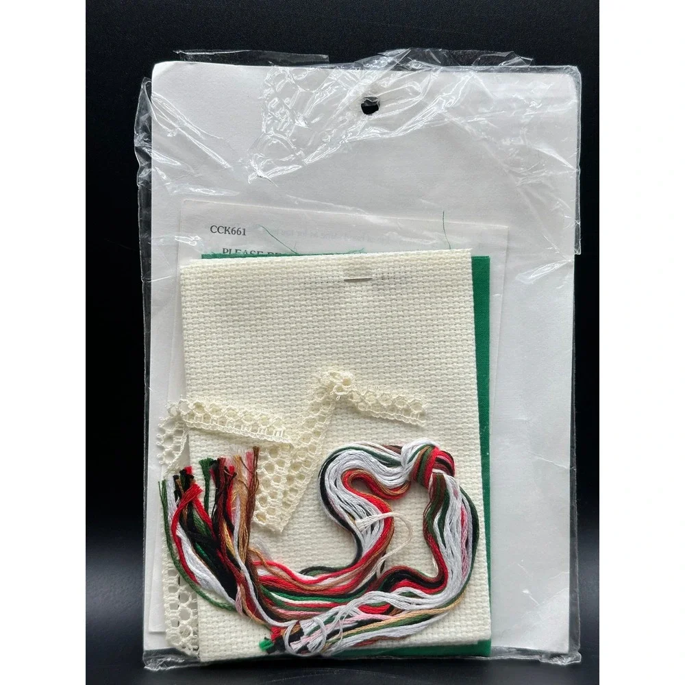 Vintage Dale Burdett Santa Stocking Cross Stitch Kit  Personalized‎ Ornament
